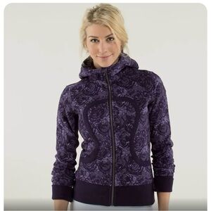 LuLuLemon Scuba hoodie purple rose herringbone
